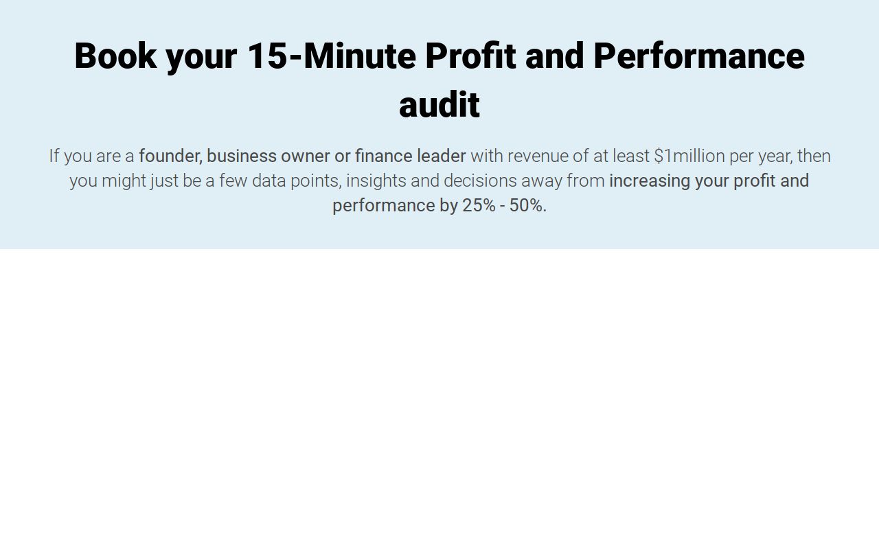 Craft Solutions - Profit & Performance Audit